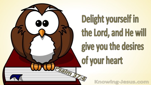 Psalm 37:4 Delight Thyself In The Lord (gold)